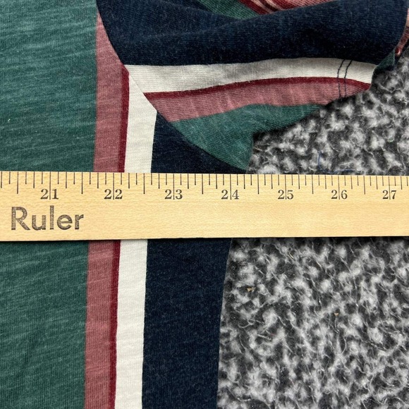 Vintage Guess Jeans USA Shirt Men Large Striped Short Sleeve Crew Neck Cotton L - Picture 5 of 8